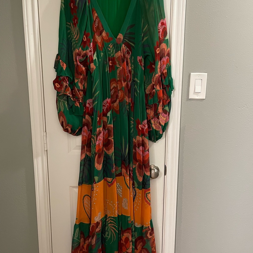 Farm Rio Artisanal Floral Long Dress - $175 - Worn Once - Retails for $275